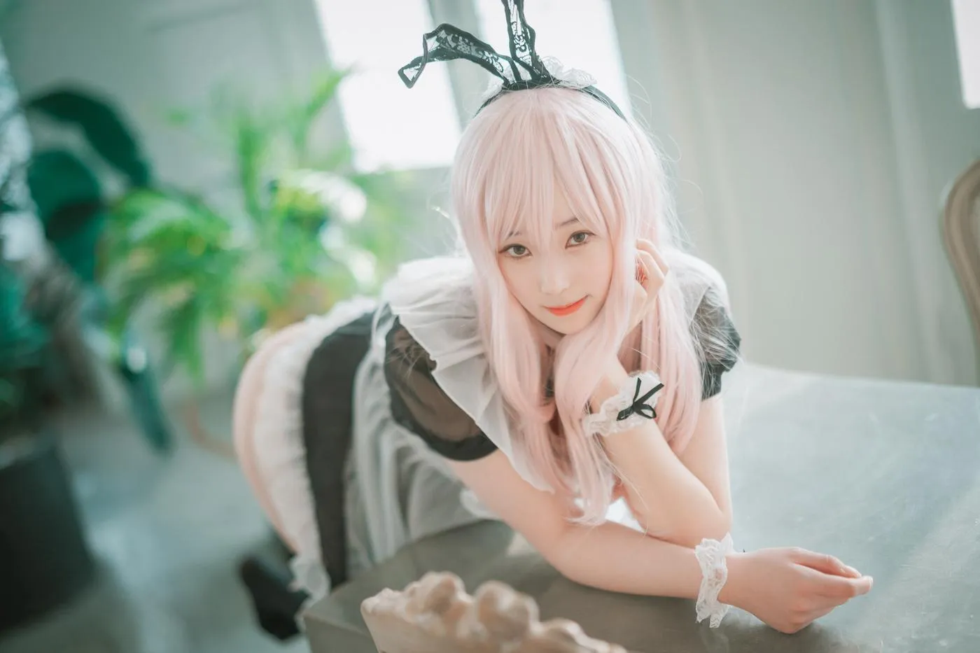 Bambi밤비 – NO.65 [DJAWA] Sheer Bunny Maid [51P]插图1